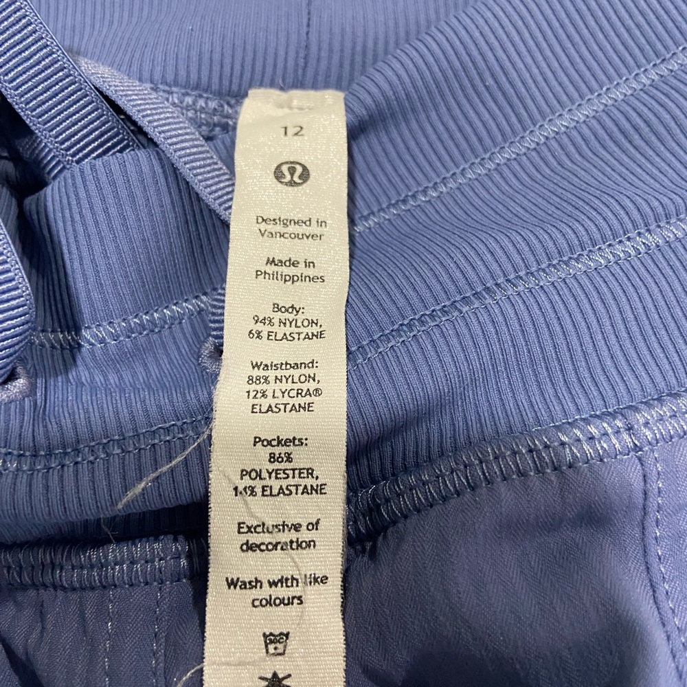 Lululemon dance studio joggers size 12 periwinkle blue